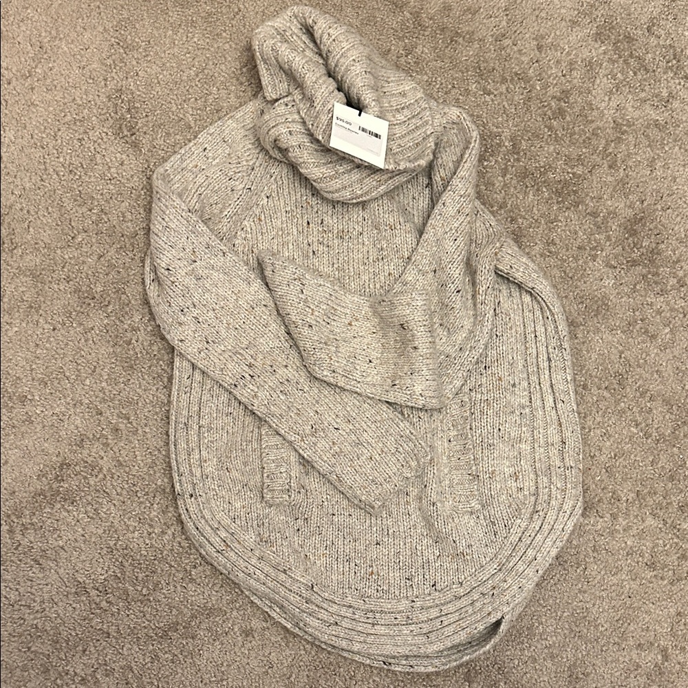 Cynthia Rowley Speckled Gray Turtleneck Sweater